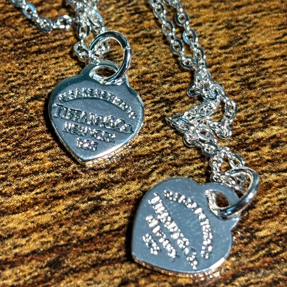 Two heart pendant necklace in style of Tiffany & Co necklace, but is not…